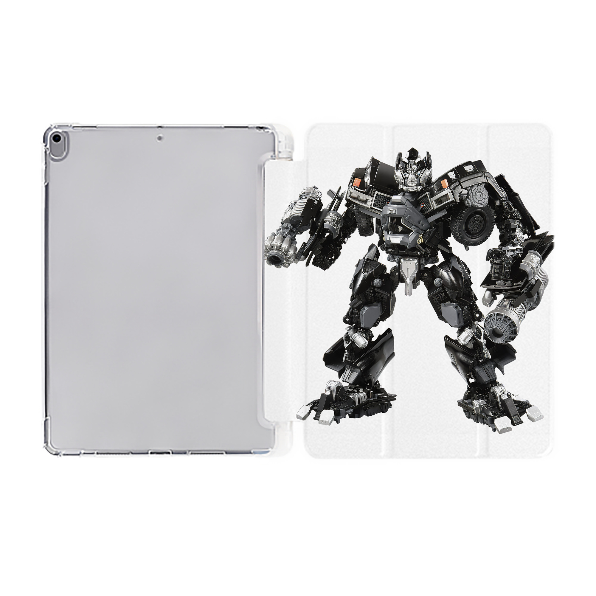 （画像用） Transformers トランスフォーマー IPad ケース ペン収納付き 三つ折りスタンド PUレザー×シリコン 対応機種9.5/10.5/10.9インチ